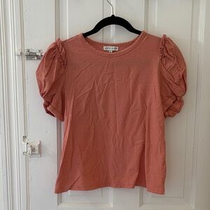 Pink puff sleeve top